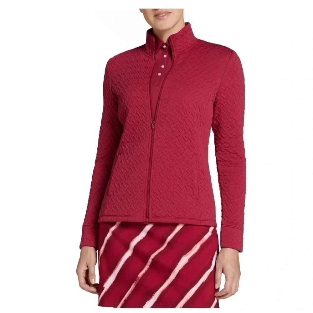 Lady‎ Hagen Womens Texture FZ Jacket Rich Magnolia Pink UPF 50+ XS WGH16064